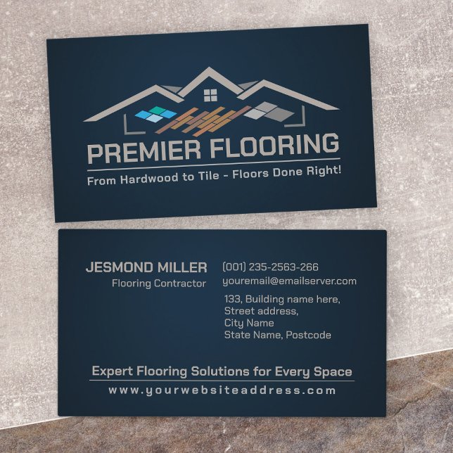 Professional Flooring Services -Floor installation Business Card (Creator Uploaded)