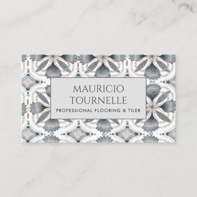 Professional Flooring Tiling Business Card (Front)