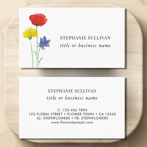 Professional Floral  Business Card