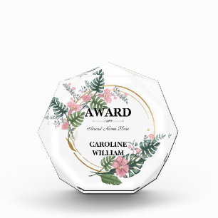 Professional Floral Business Custom Details Acrylic Award