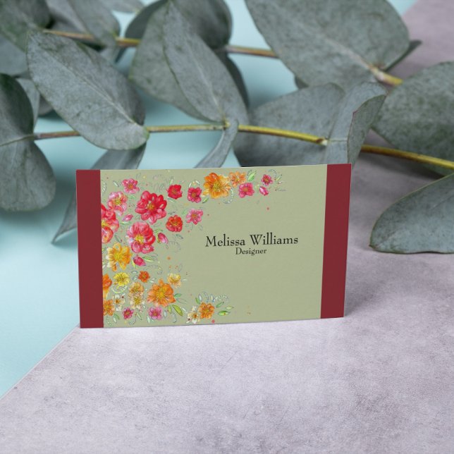 Professional Floral Logo Business Card (Creator Uploaded)