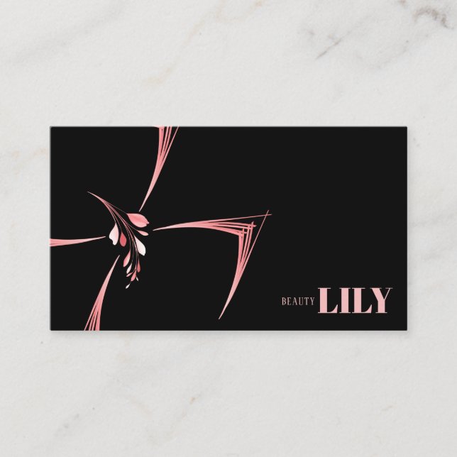 Professional Floral Minimalist Business Card (Front)