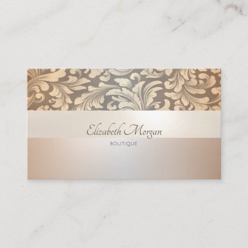 Professional Floral Swirls Business Card