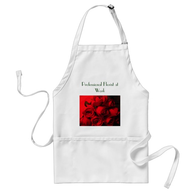 "Professional Florist at Work" Adult Apron (Front)