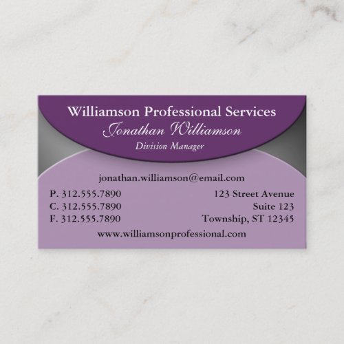 Professional Fold Purple Business Cards