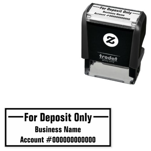 Professional For Deposit Only Business Name Self_inking Stamp