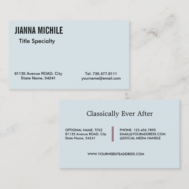 Professional for Small Business & Personal Brand Business Card (Front/Back)