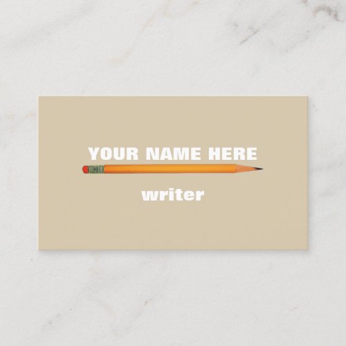 Professional Freelance Writer in Tan Business Card