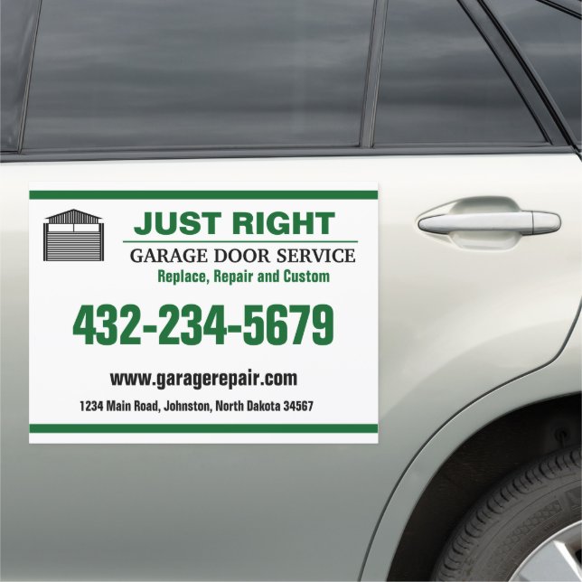 Professional Garage Door Service Car Magnet (In Situ)