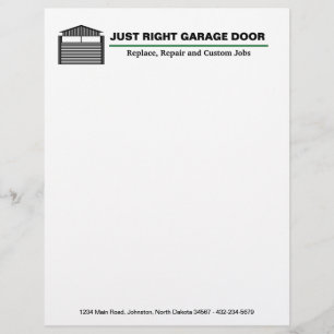 Professional Garage Door Service Letterhead