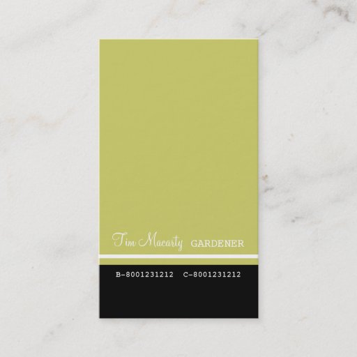 Customizable Professional Gardener Calling Business Card Templates
