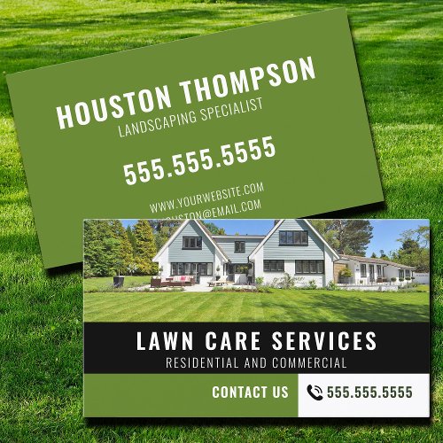 Professional Gardening Lawn Care Landscaping Business Card