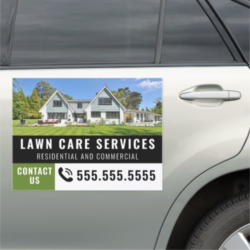 Professional Gardening Lawn Care Landscaping Car Magnet