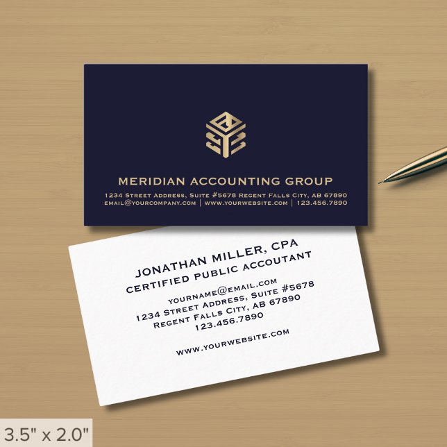 Professional Geometric Logo Business Card (Creator Uploaded)