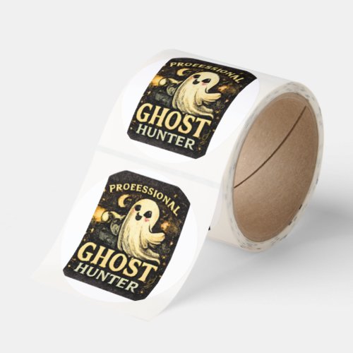 Professional Ghost Hunter Funny Halloween  Classic Round Sticker
