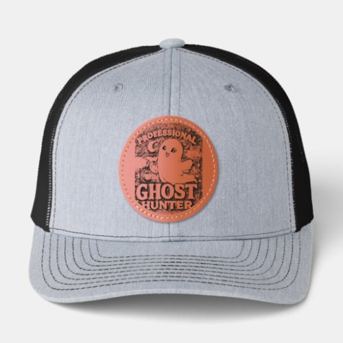 Professional Ghost Hunter Funny Halloween Leather Patch Hat