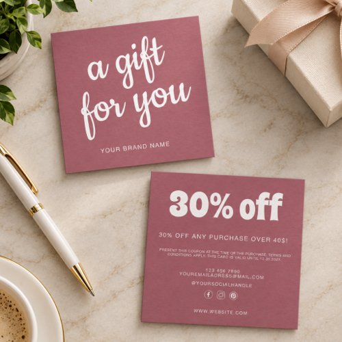 Professional Gift Card Voucher Discount Card
