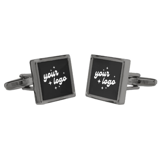 Professional Gift for Boss Corporate Logo Cufflinks (Angled)