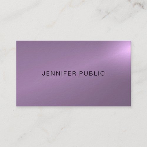 Professional Glam Elegant Purple Elite Luxury Business Card