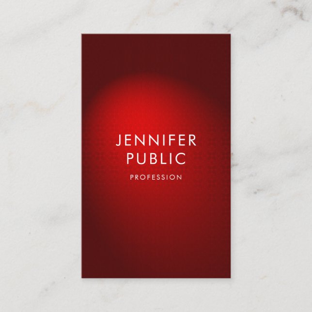 Professional Glamorous Design Modern Trendy Plain Business Card (Front)