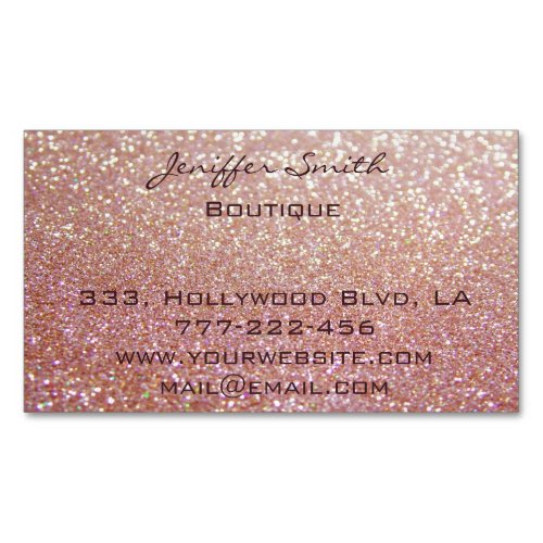 Professional glamorous elegant glittery magnetic business card