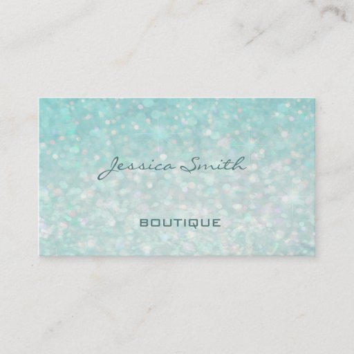 Customizable Professional glamorous modern elegant plain bokeh business card