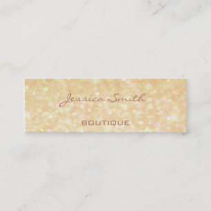 Professional glamorous modern elegant plain bokeh mini business card