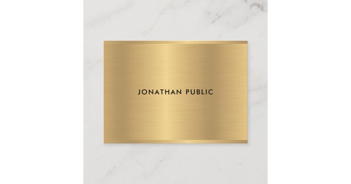 Professional Glamour Gold Template Elegant Modern Business Card | Zazzle