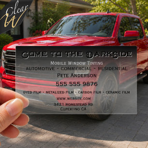 Professional Glass Window Tinting  Clear Business Cards