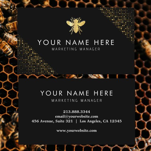 professional glitter Bee BeeKeeper Honey          Business Card