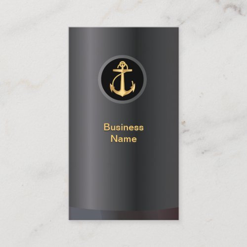 Professional Gold Anchor Business Card