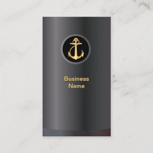 Customizable Professional Gold Anchor Business Card