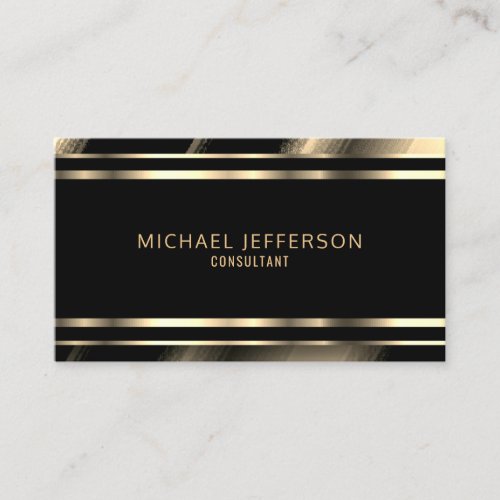 Professional Gold and Black Business Card