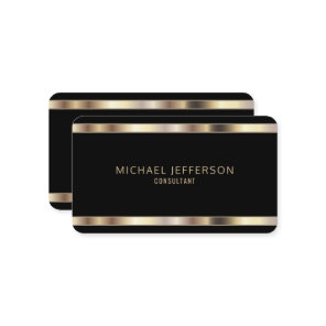 Professional Gold and Black  Business Card