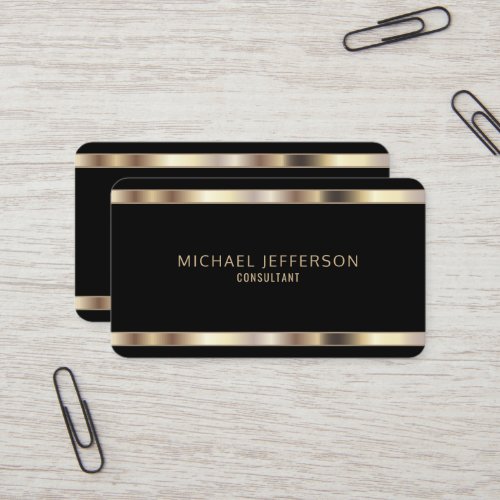Professional Gold and Black  Business Card