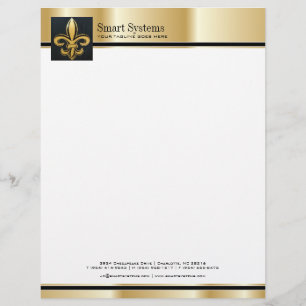 Professional Gold and Black Letterhead
