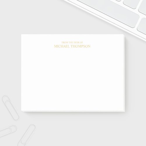 Professional Gold and White Post_it Notes