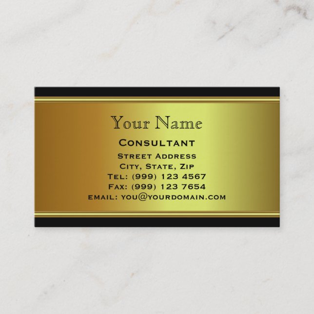 Professional gold business card (Front)