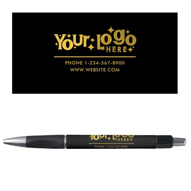 Professional  Gold Business Logo Contact Details Pen (Professional Gold Business Logo Contact Details Pen)