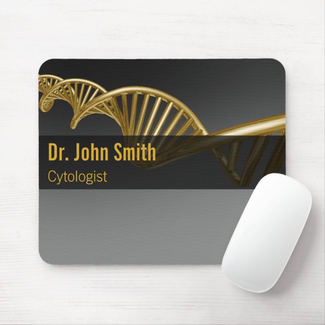 Professional Gold DNA Strand Medical Luxury Mouse Pad (With Mouse)