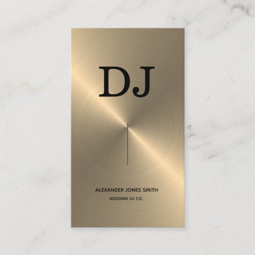 Professional Gold Faux DJ Business Card