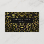 Professional gold foil lace mandala business card