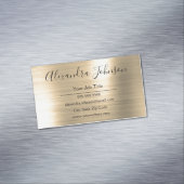 Professional Gold Foil Modern Business Card Magnet (In Situ)