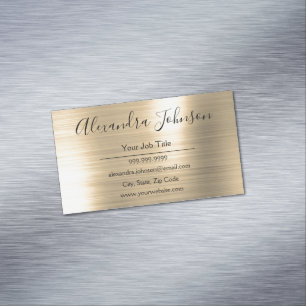 Professional Gold Foil Modern Business Card Magnet