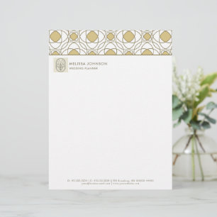 Professional Gold Geometric Letterhead