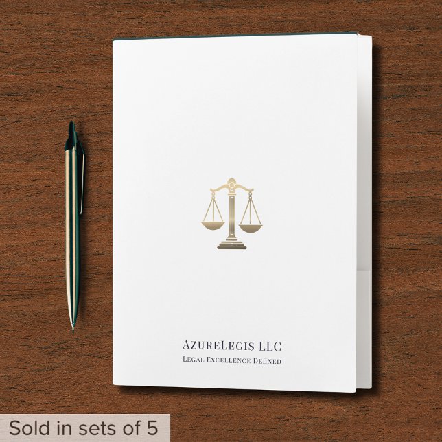 Professional Gold Justice Scale Document Folder (Creator Uploaded)