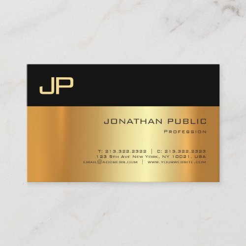 Professional Gold Light And Shadow Elegant Sleek Business Card