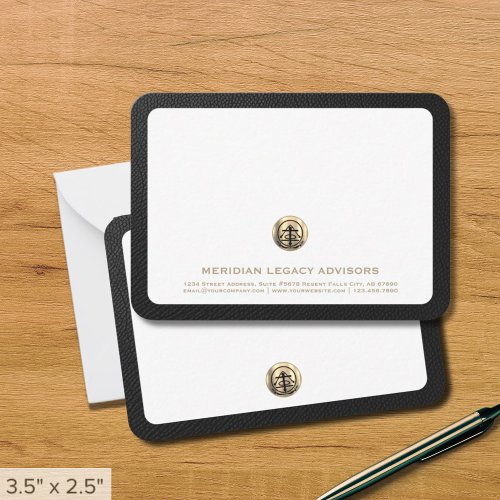 Professional Gold Logo Business Note Card