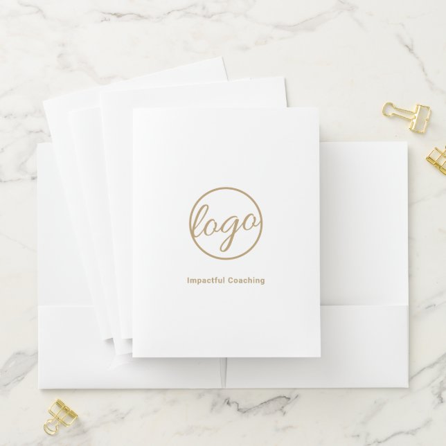 Professional Gold Logo Business Pocket Folder (In Situ)