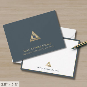 Professional Gold Logo Note Card